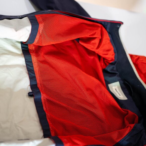 Taylor Stitch Navigator Jacket in Natural & Navy Colorblock Waxed Cotton - Picture 10 of 14